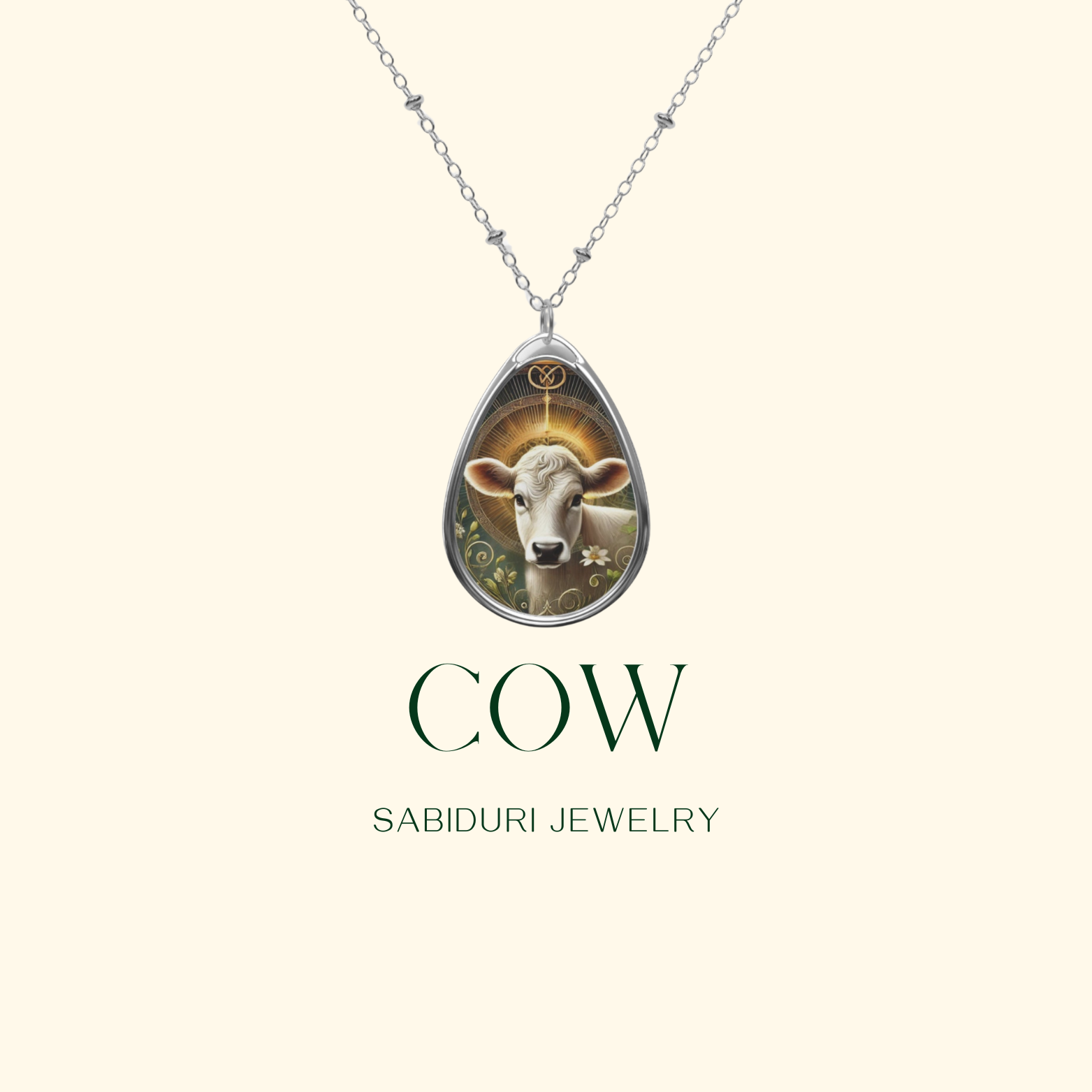 Cow Spirit Animal Necklace