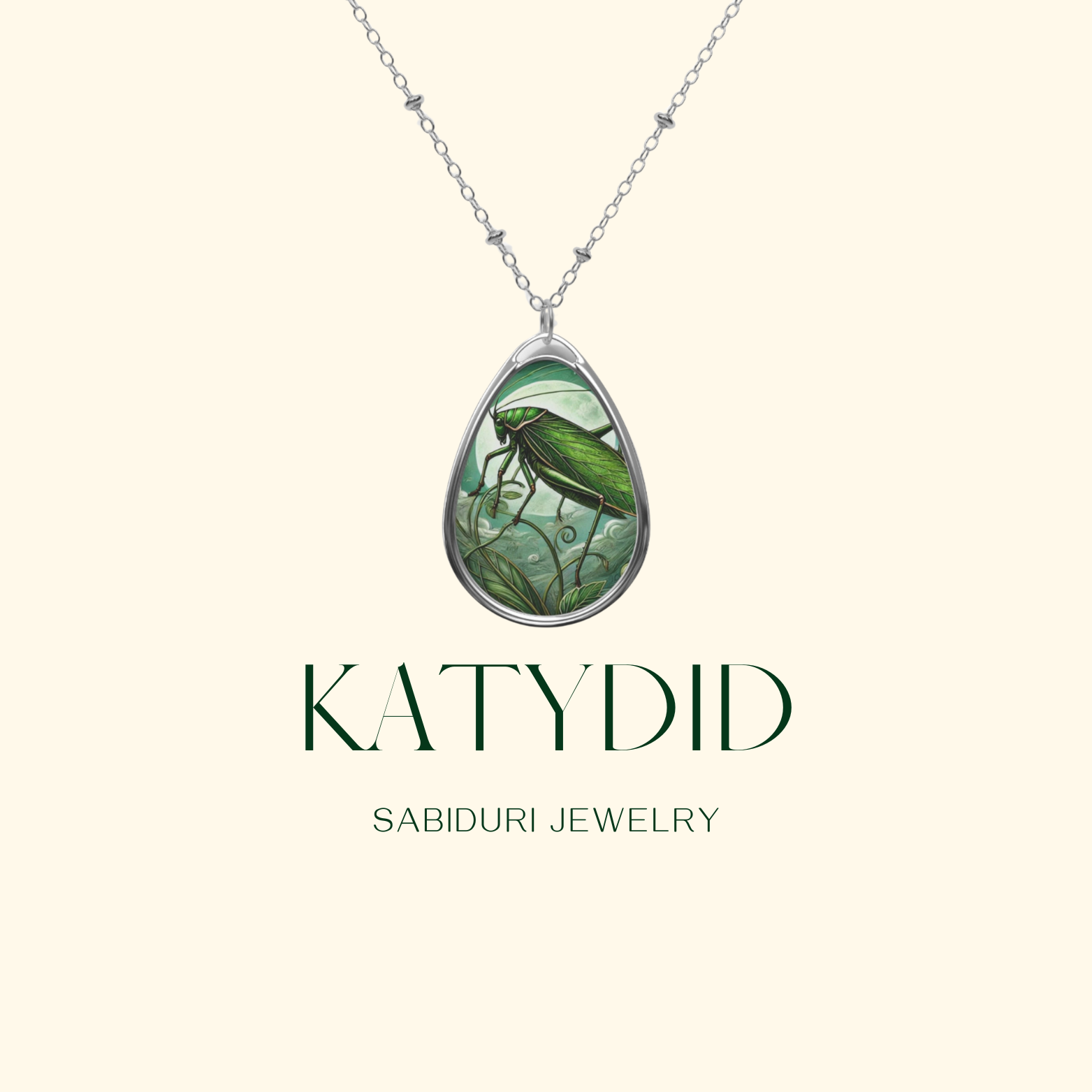 Katydid Spirit Animal Necklace