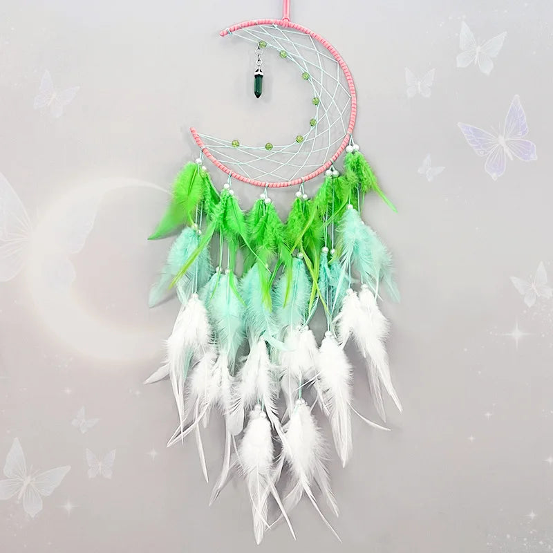 Half-Moon Crystal Dream Catcher