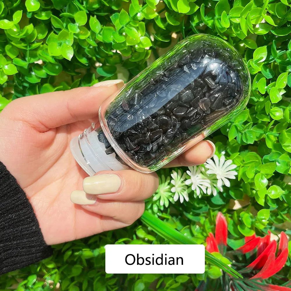 Crystal Healing Glass Water Bottle