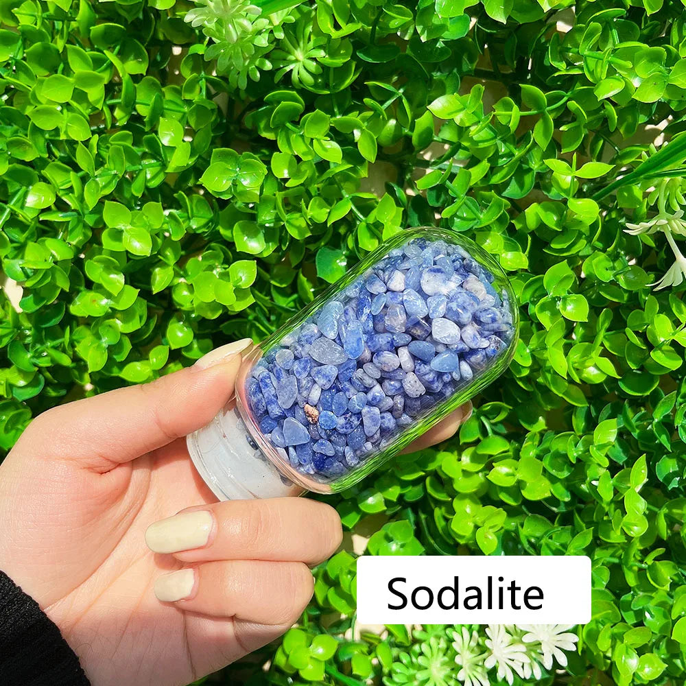 Crystal Healing Glass Water Bottle