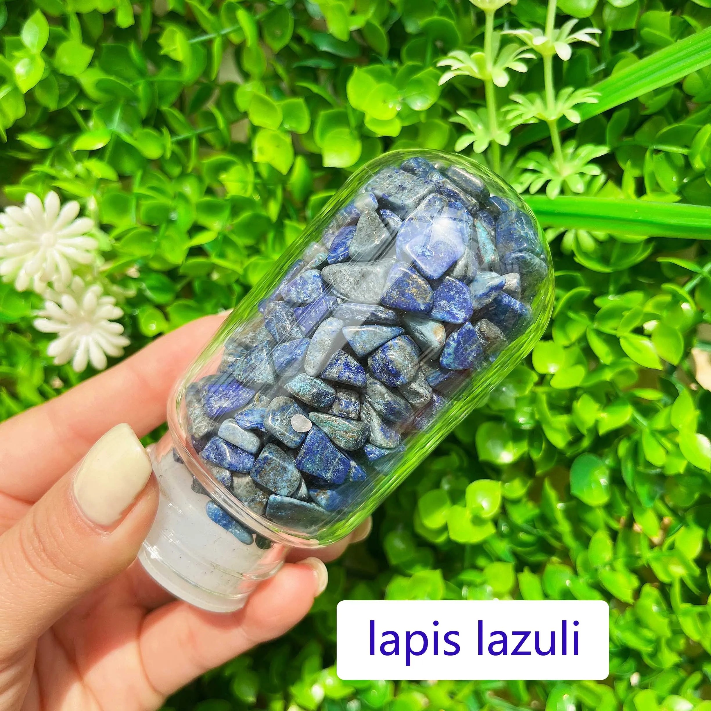 Crystal Healing Glass Water Bottle