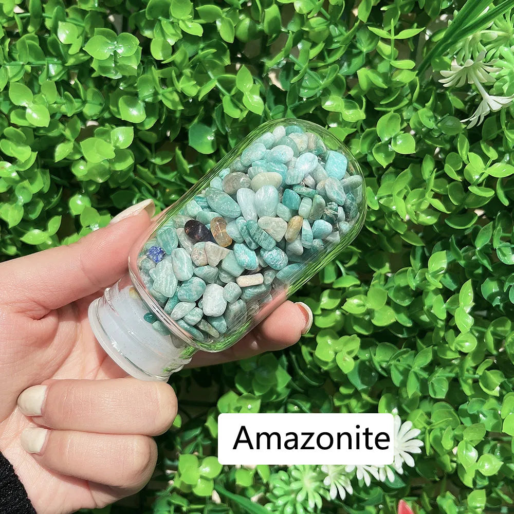 Crystal Healing Glass Water Bottle