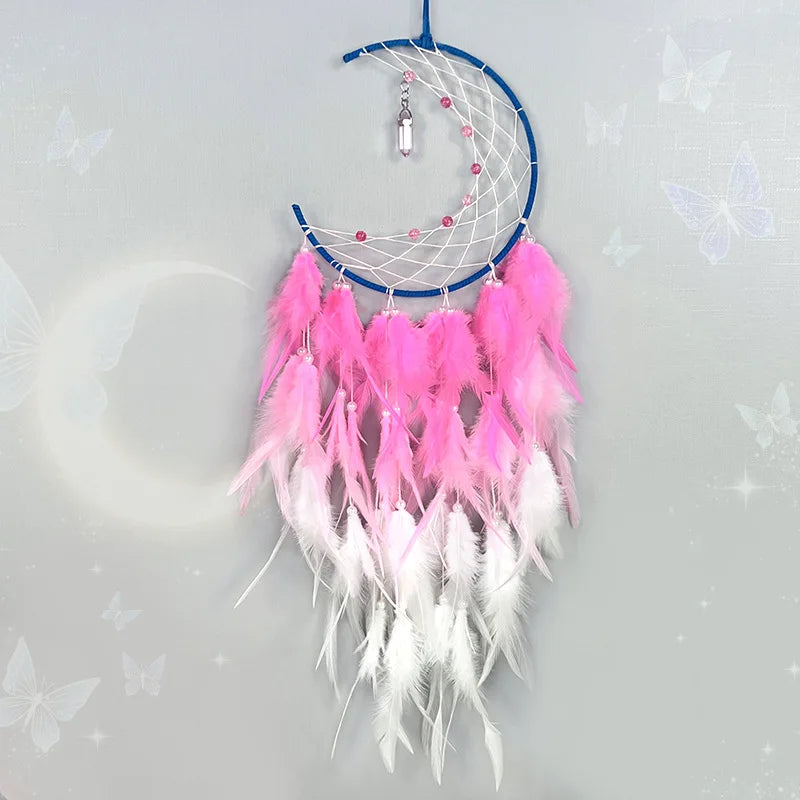 Half-Moon Crystal Dream Catcher