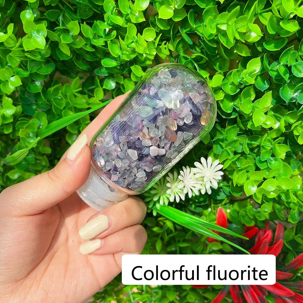 Crystal Healing Glass Water Bottle
