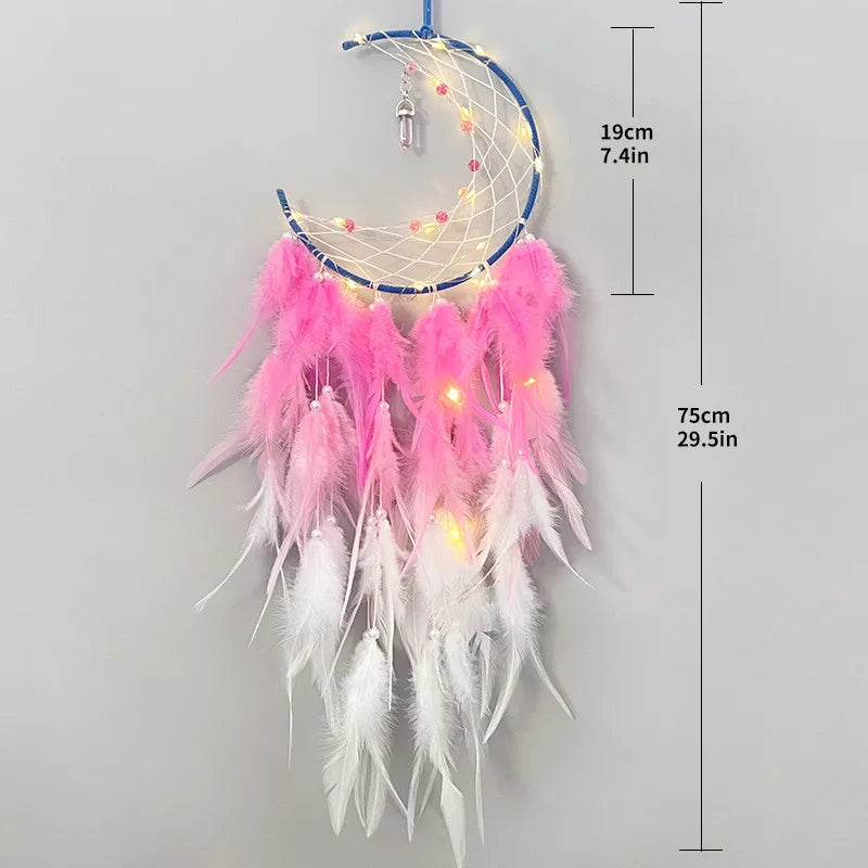 Half-Moon Crystal Dream Catcher