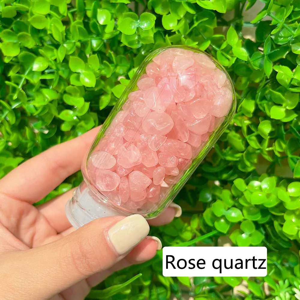 Crystal Healing Glass Water Bottle
