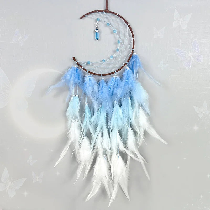Half-Moon Crystal Dream Catcher