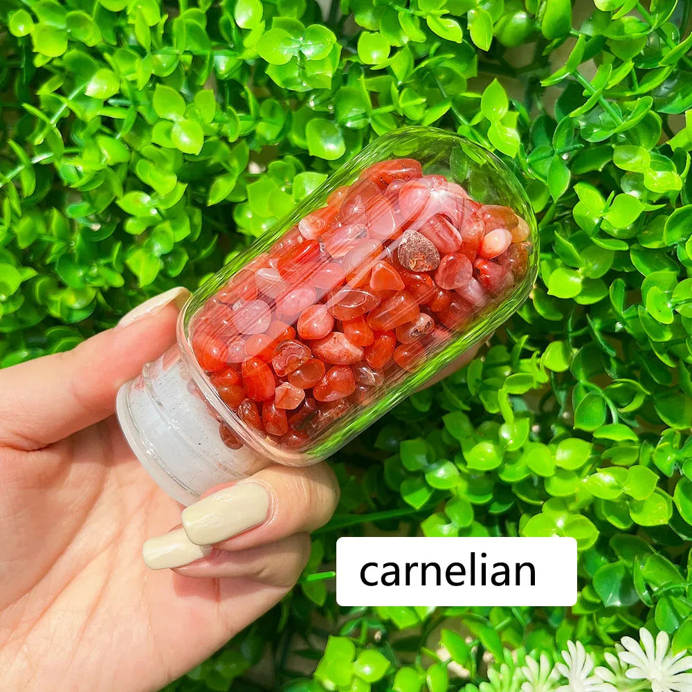 Crystal Healing Glass Water Bottle