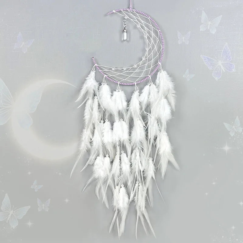 Half-Moon Crystal Dream Catcher