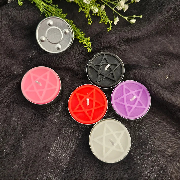 Pentacle Tea Light Candles