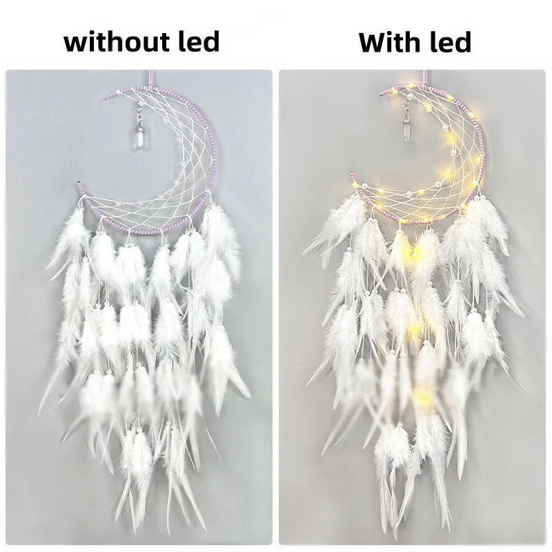 Half-Moon Crystal Dream Catcher