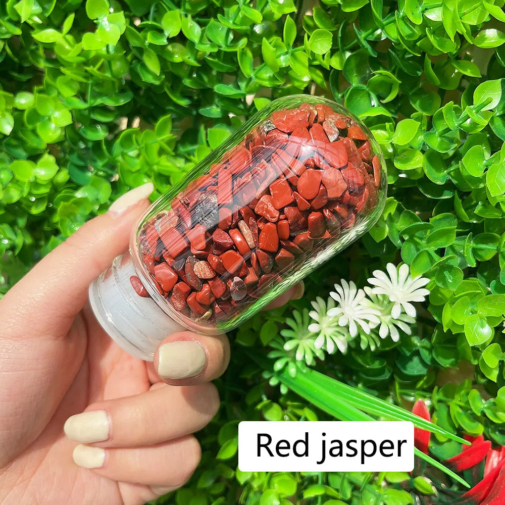 Crystal Healing Glass Water Bottle