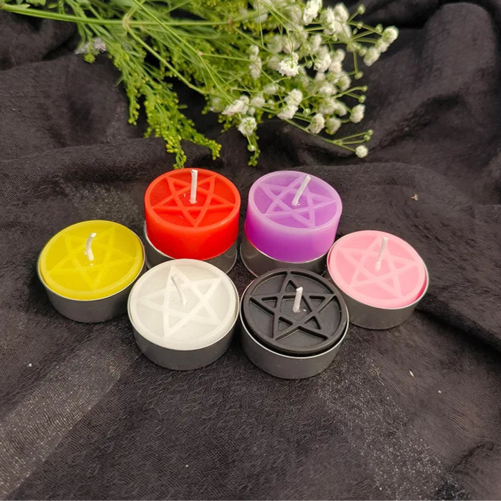 Pentacle Tea Light Candles