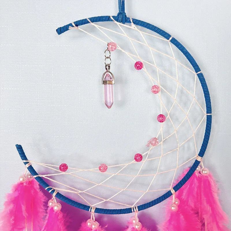 Half-Moon Crystal Dream Catcher