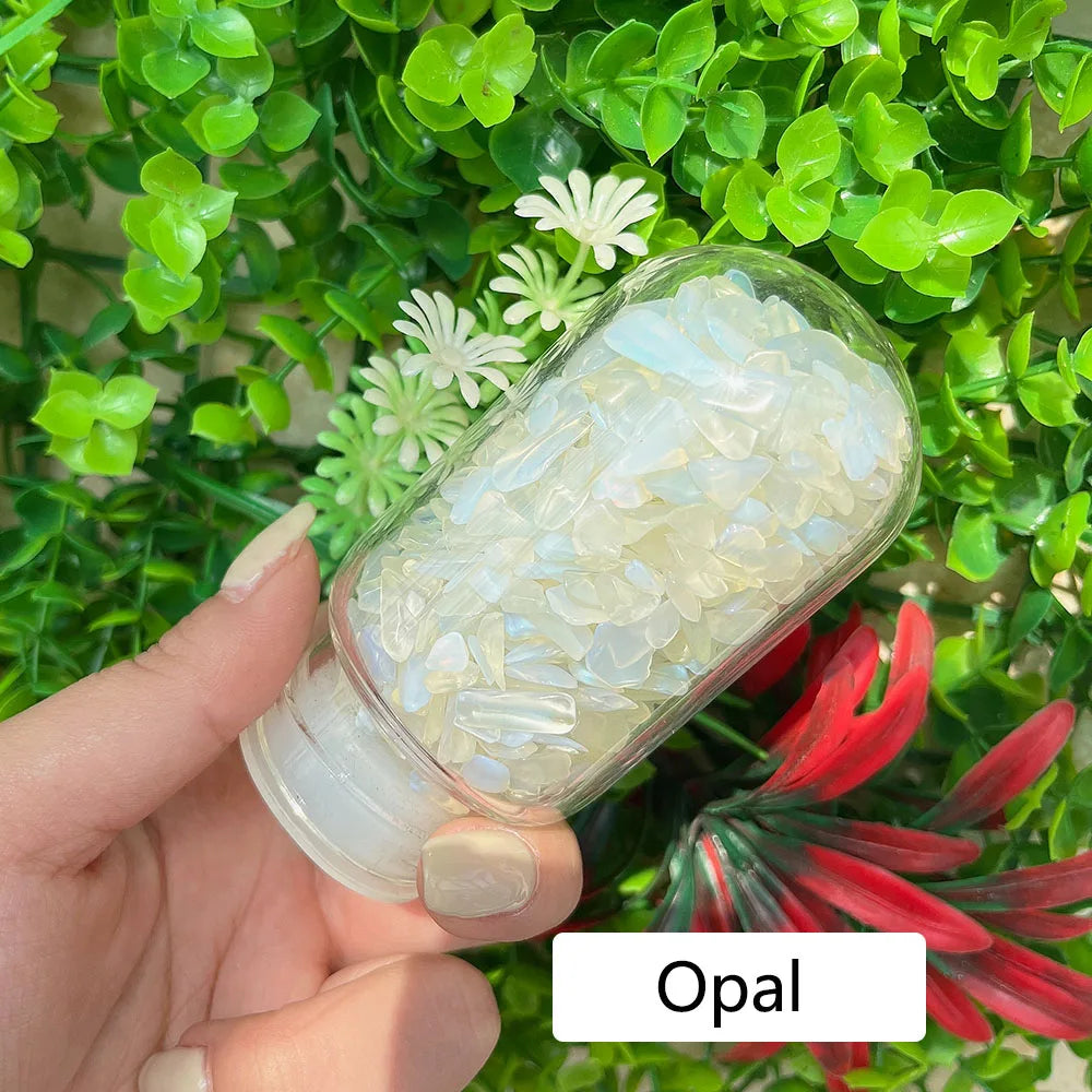 Crystal Healing Glass Water Bottle