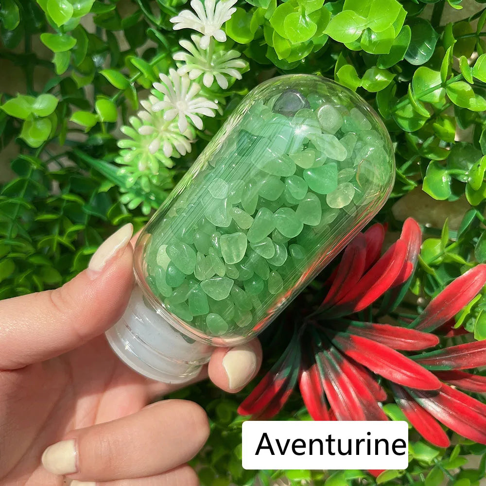 Crystal Healing Glass Water Bottle