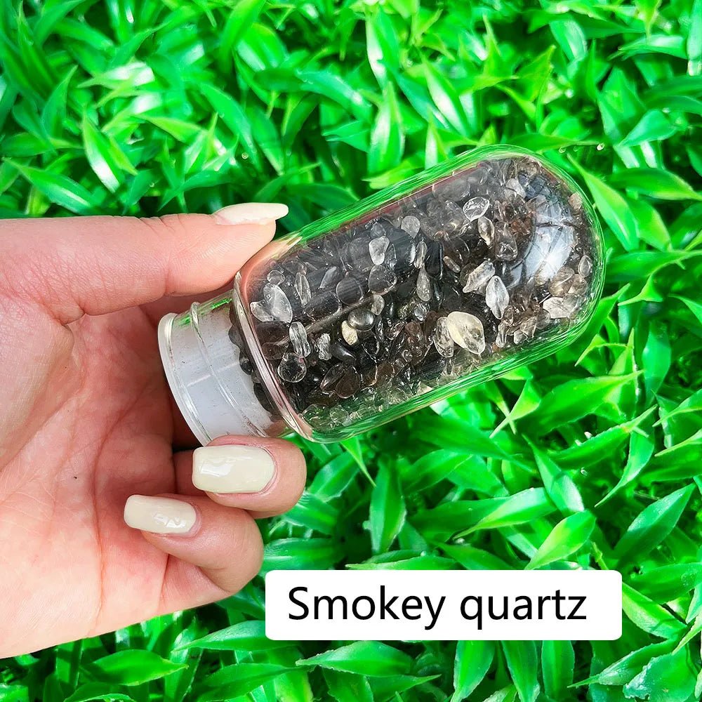 Crystal Healing Glass Water Bottle