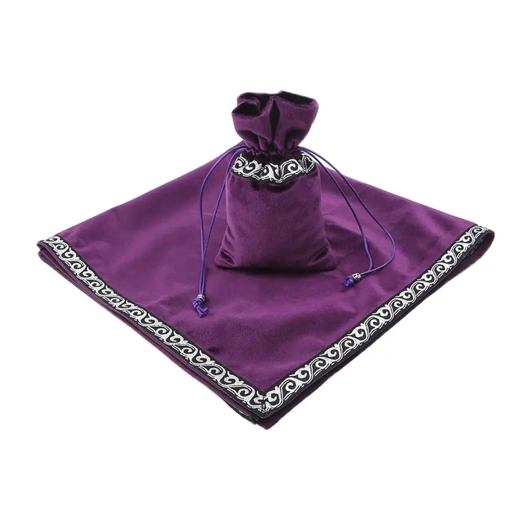 Wicca Square Tablecloth with Divination Bag