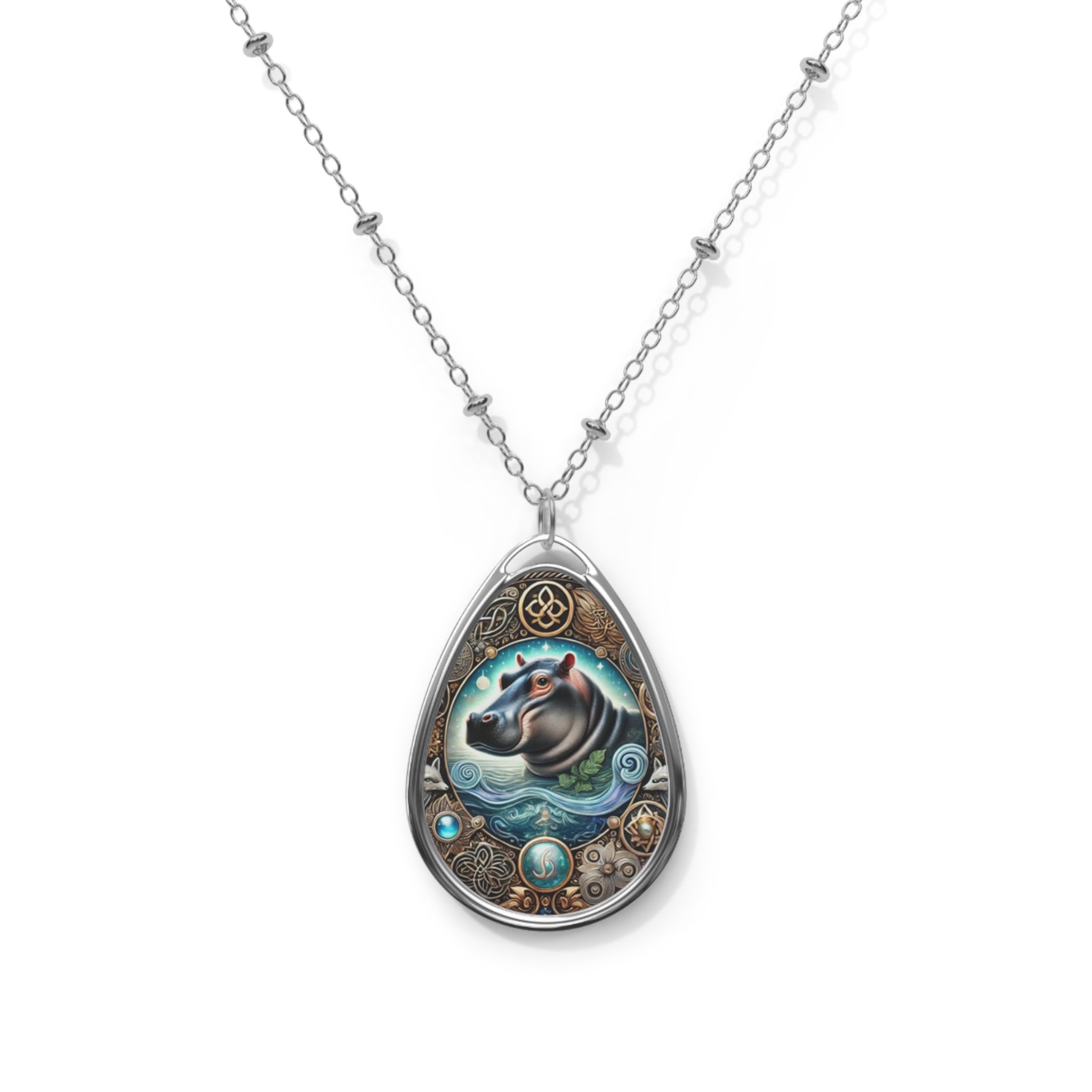 hippopotamus Spirit Animal Necklace