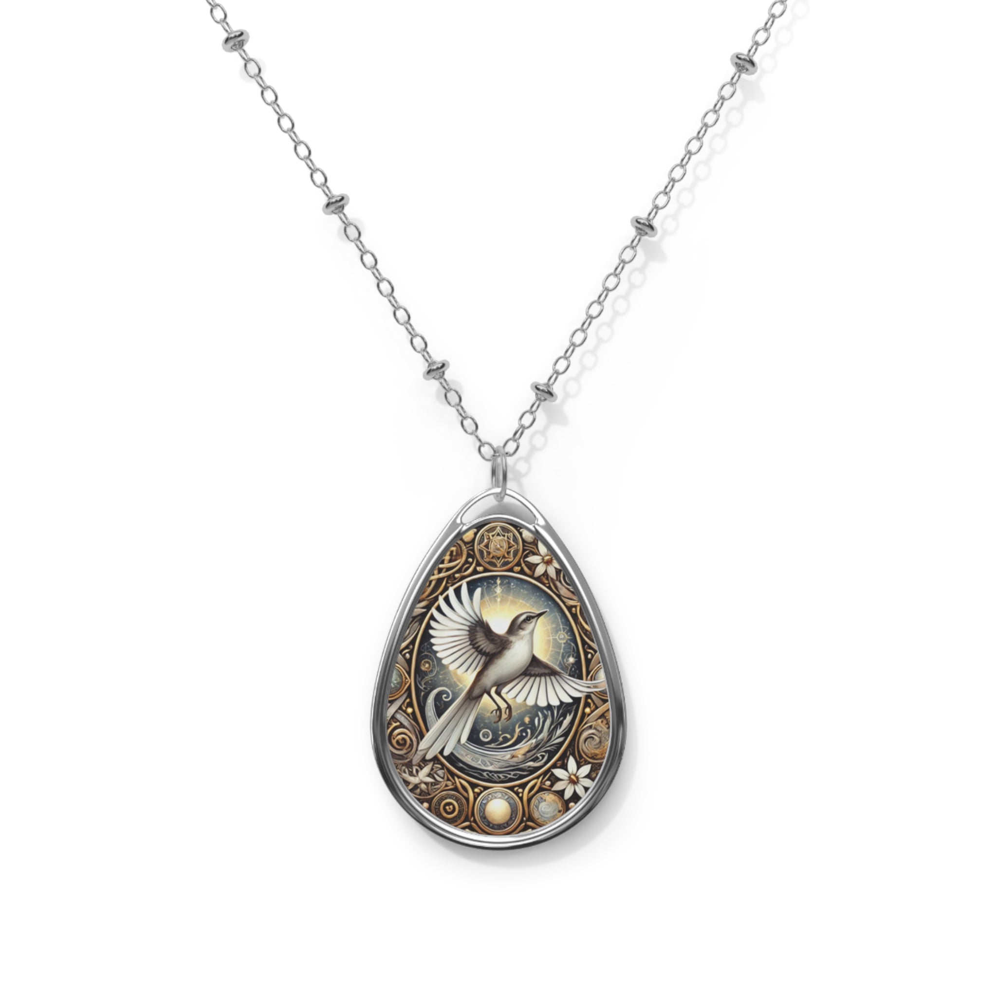 Mockingbird Spirit Animal Necklace