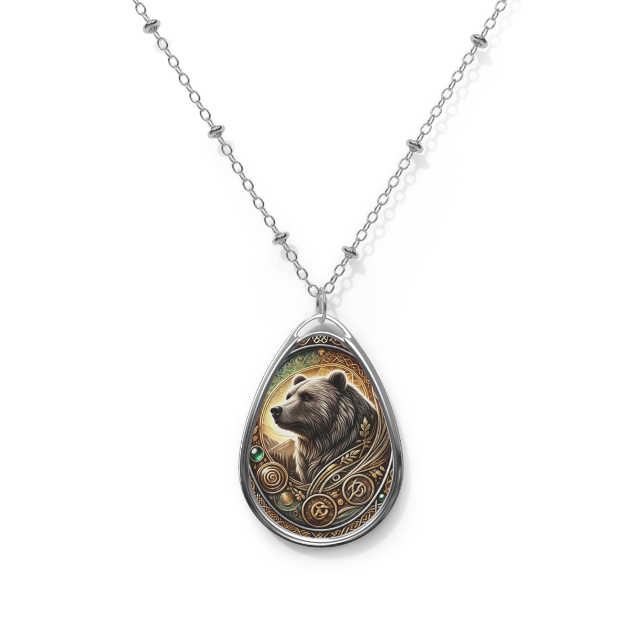 Grizzly Spirit Animal Necklace