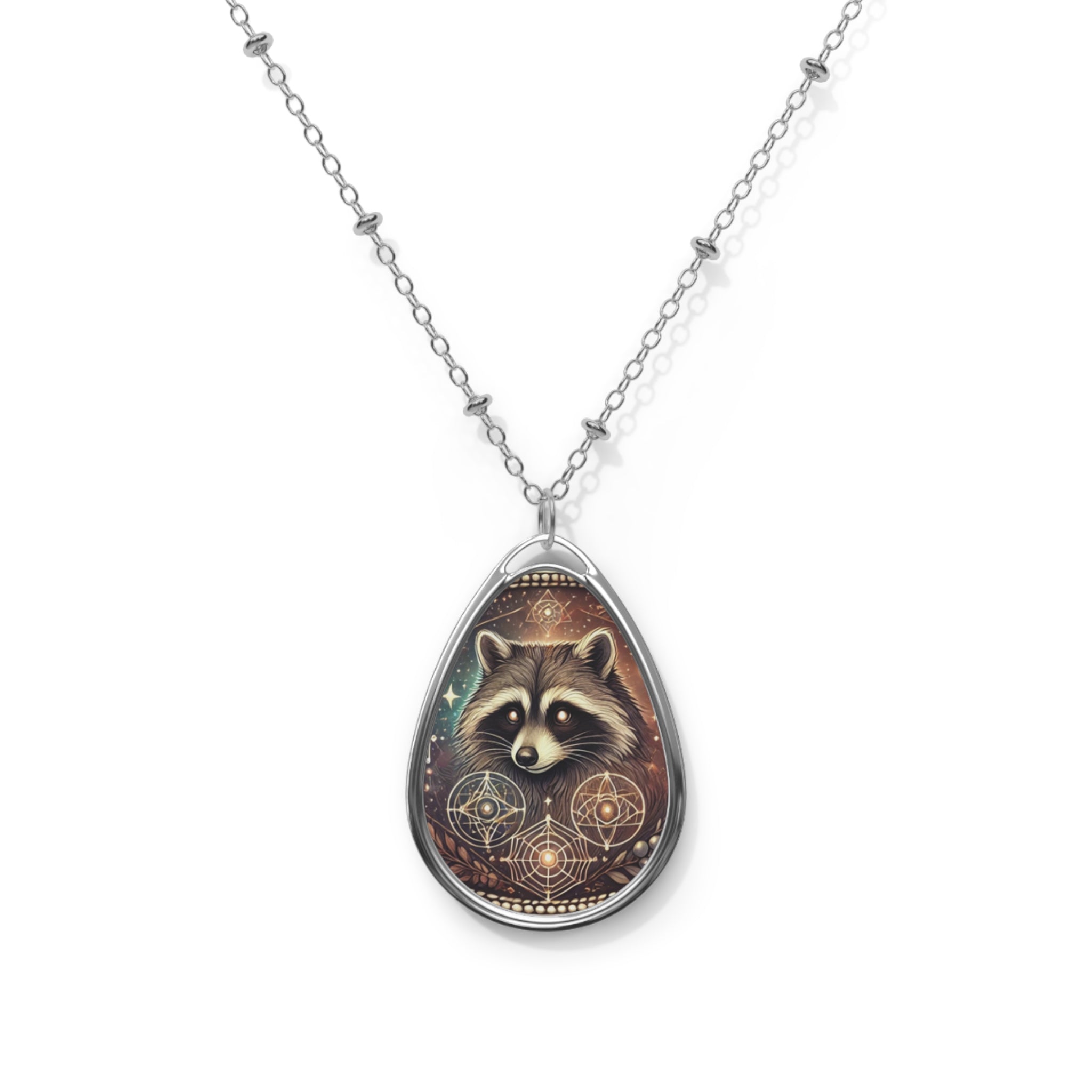 Raccoon Spirit Animal Necklace