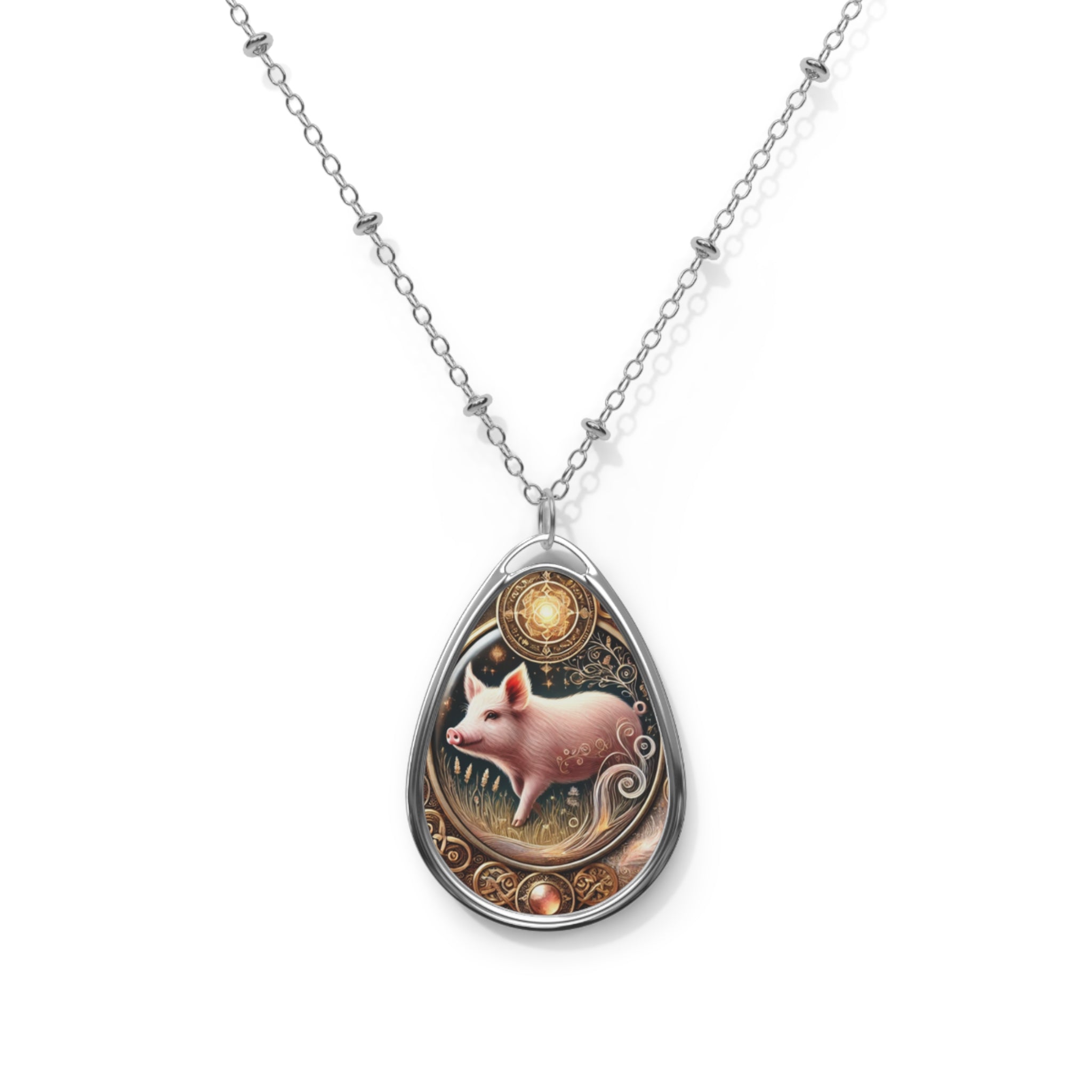 Pig Spirit Animal Necklace