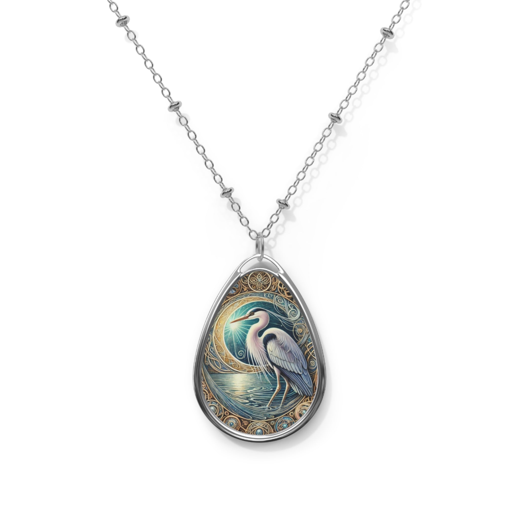 Heron Spirit Animal Necklace