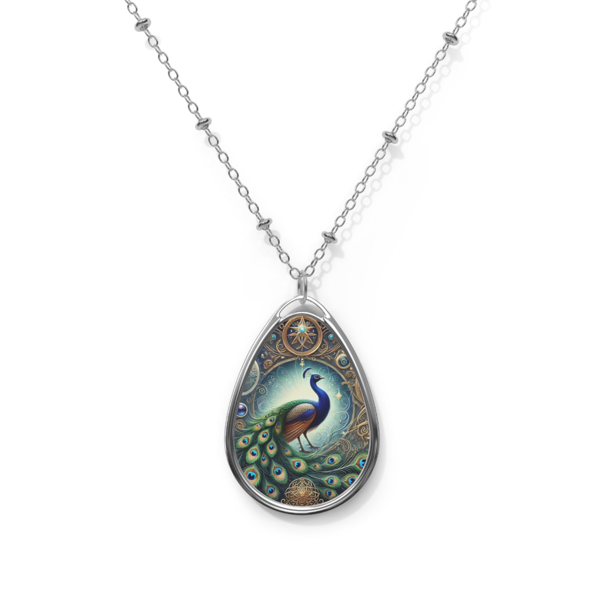 Peacock Spirit Animal Necklace