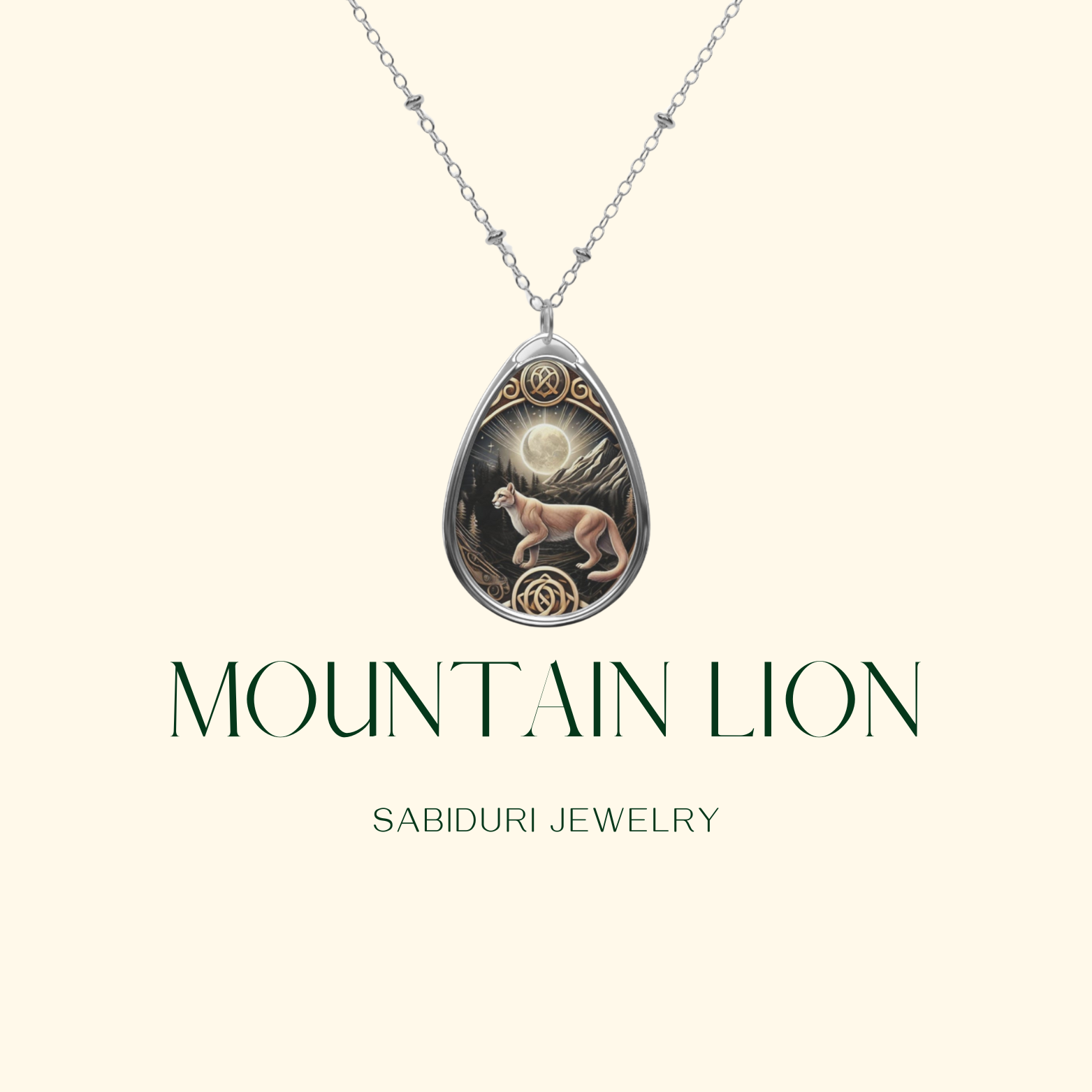 Mountain Lion Spirit Animal Necklace