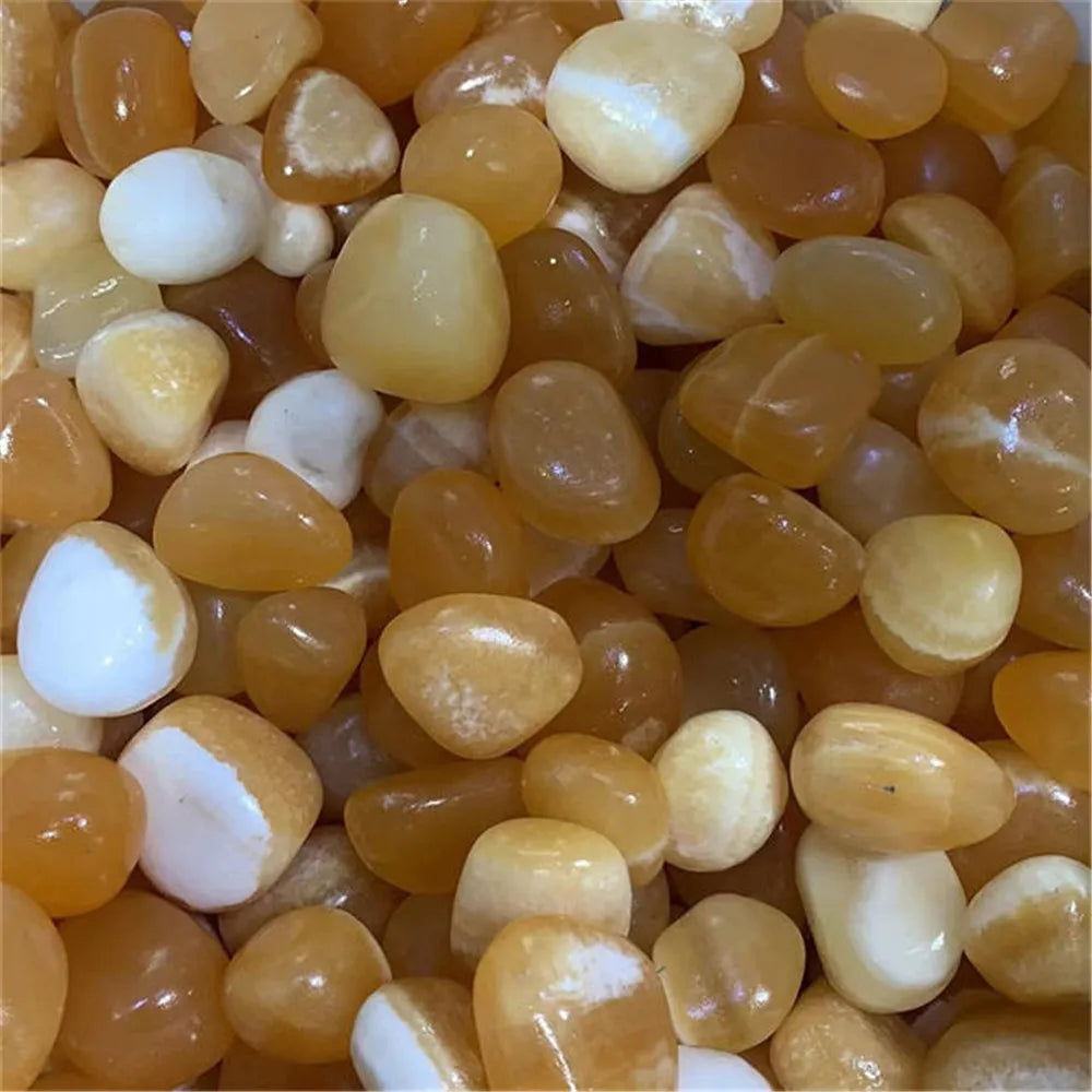 Natural Orange Calcite Tumbled Stones