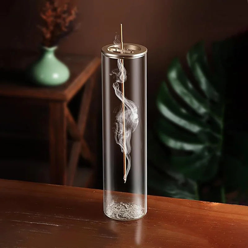 Glass Anti-Ash Incense Holder