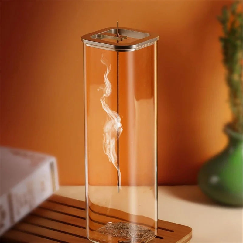 Glass Anti-Ash Incense Holder