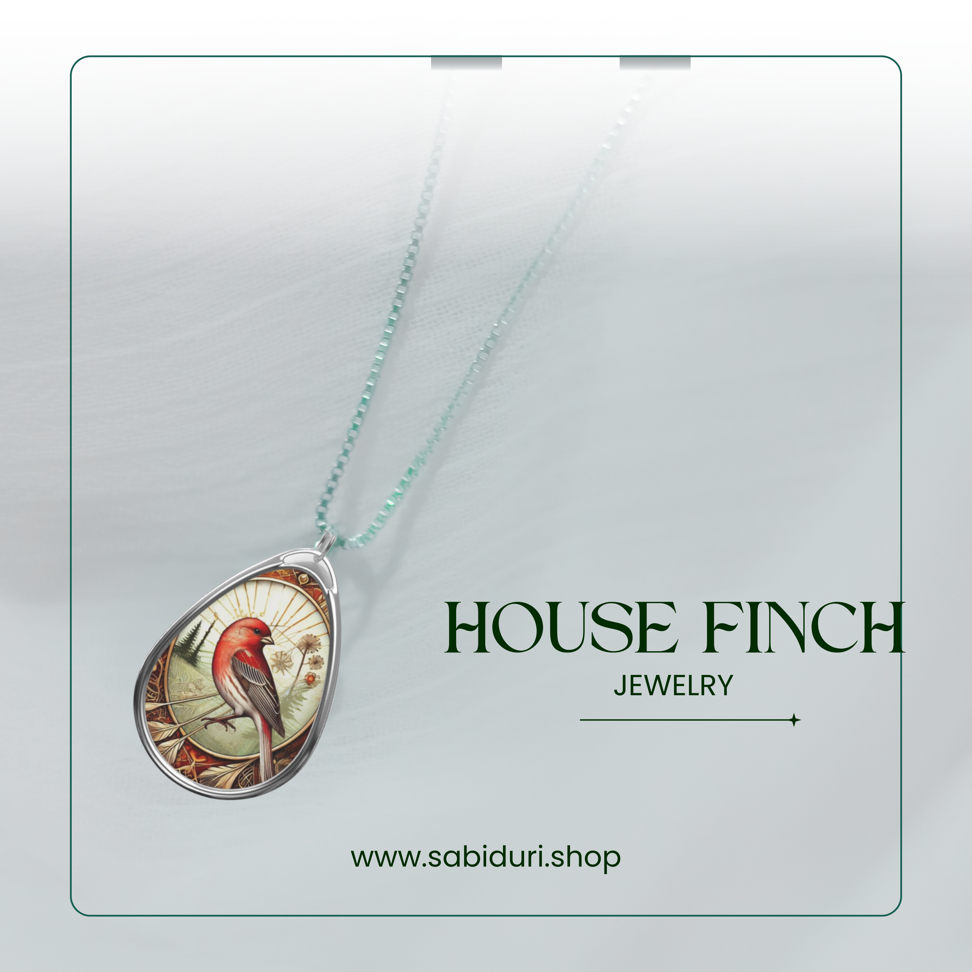 House Finch Spirit Animal Necklace