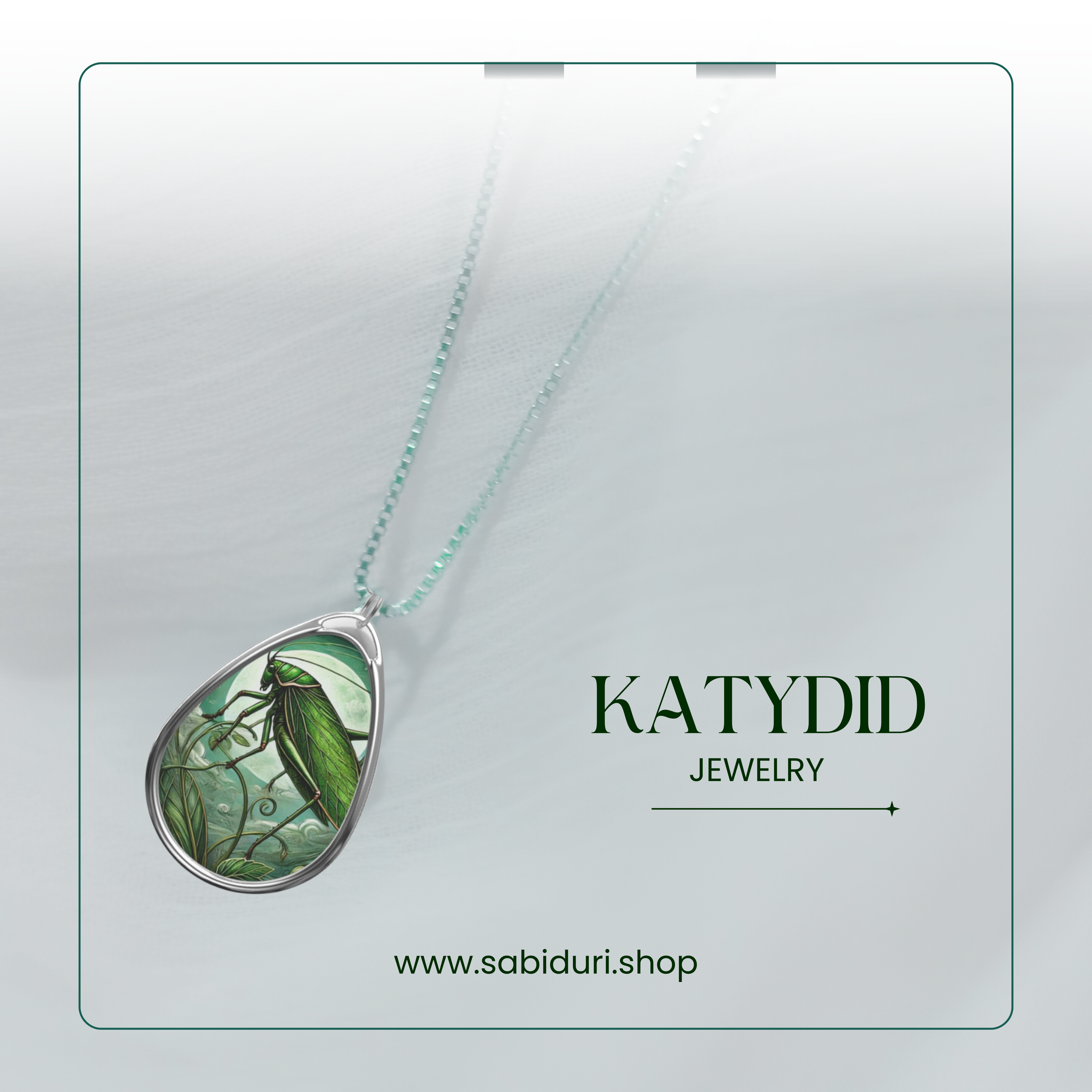 Katydid Spirit Animal Necklace