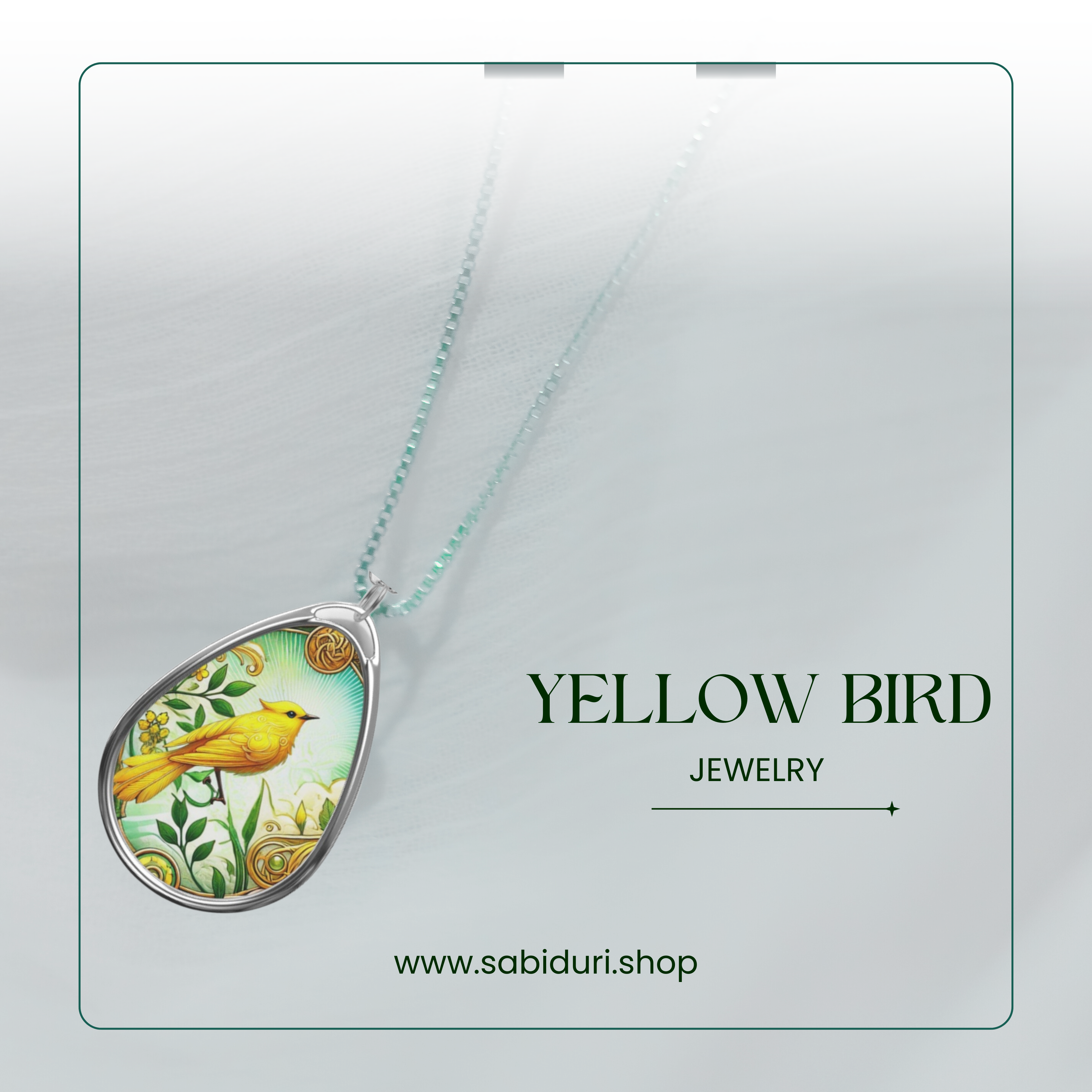 Yellow Bird Spirit Animal Necklace